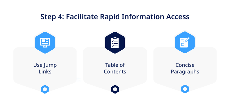 Step 4 Facilitate Rapid Information Access